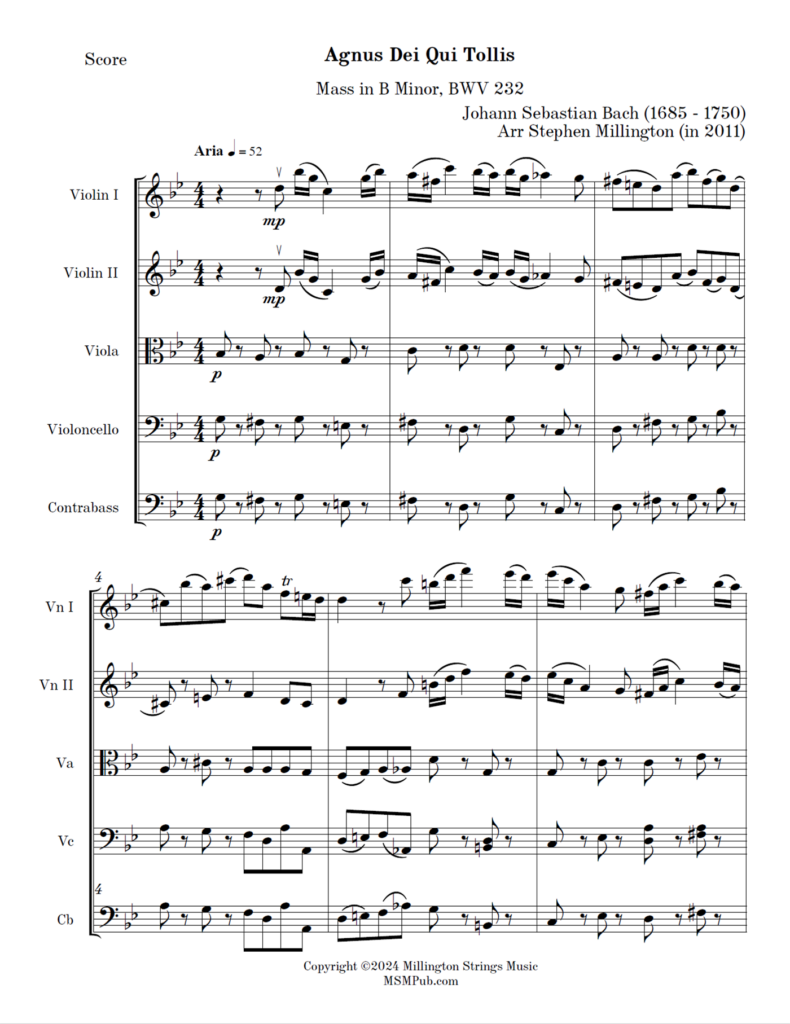 Publishing Music Score: Agnus Dei Qui Tollis