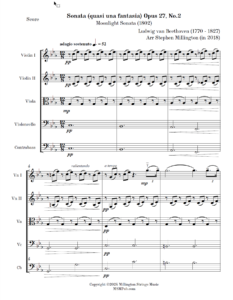 Publishing Music Score: Moonlight Sonata