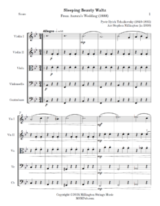Publishing Music Score: Sleeping Beauty Waltz